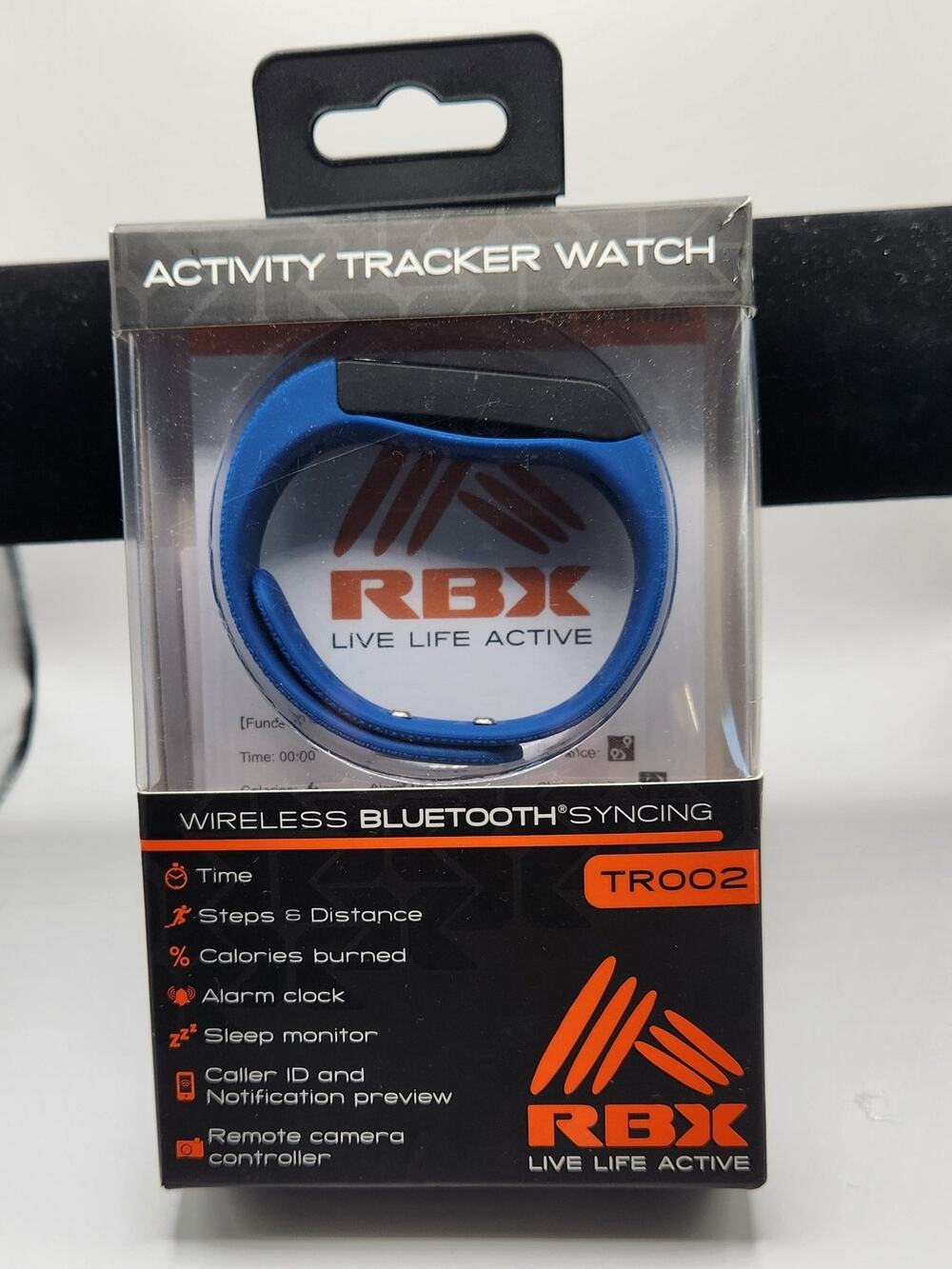 RBX TR002 Activity Tracker Watch Blue Bluetooth New